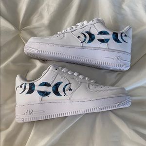 Drip Creations Custom To The Moon Nike Airforces